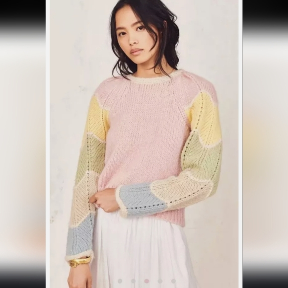 Loveshackfancy Aspyn Pullover Sweater Size Large Alpaca Wool - Picture 1 of 7